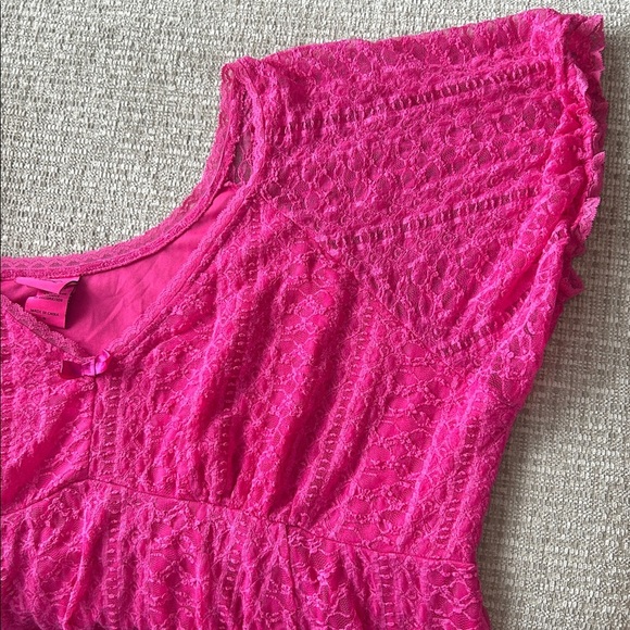 Torrid X Betsey Johnson Fit & Flare Puff Sleeve Mini Dress Pink Size 5X - Picture 12 of 14